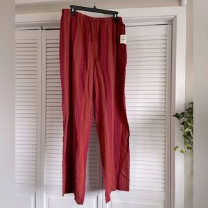 New Coldwater Creek sunset striped pants linen